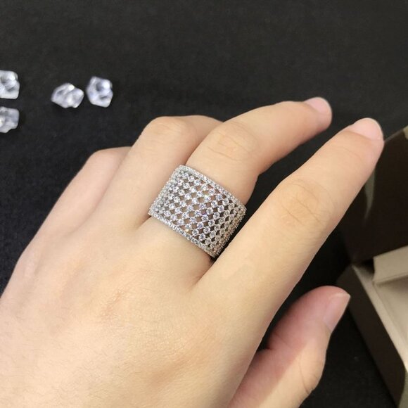 925 Silver 3A CZ Multilayer Diamonds Ring for Women, FB16FA1014 - Picture 6 of 6